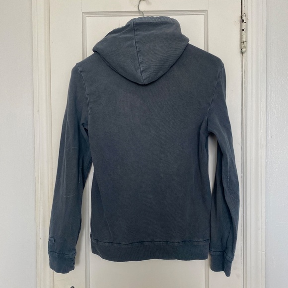 Armani Exchange Men's Gray Half Buttoned Closure Logo Hoodie | Size S - Picture 5 of 5